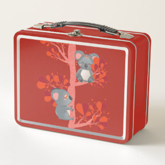 Lunch Box Kawaii couple de koalas avec un arbre de coeur