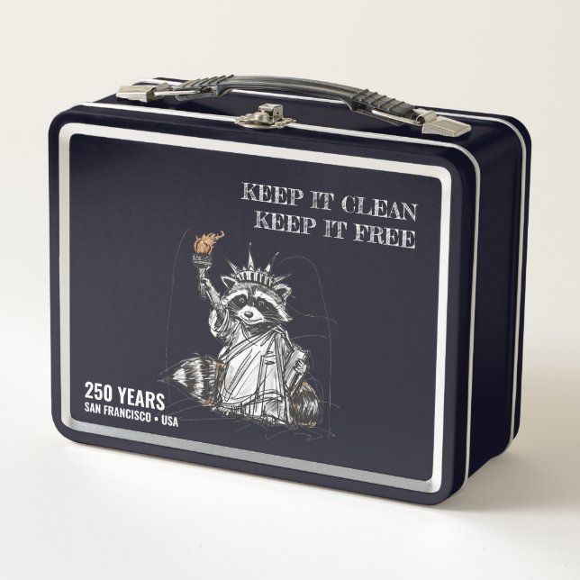 Lunch Box Keep It Clean Keep It Free—250 Years San Francisco (Devant)
