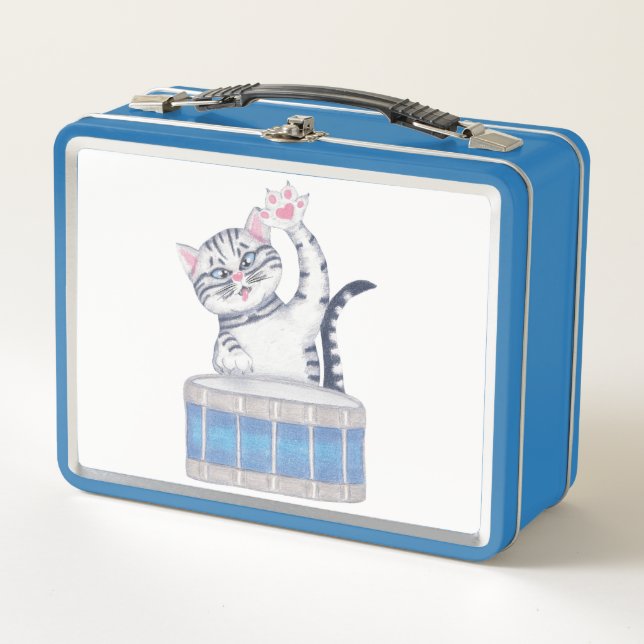 Lunch Box Kitten Jouer un tambour (Devant)