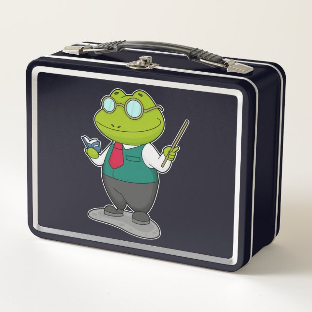 Lunch Box La grenouille comme enseignant avec livre (Devant)