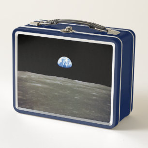 Lunch Box La Terre depuis la Lune dans l'espace noir : Earth