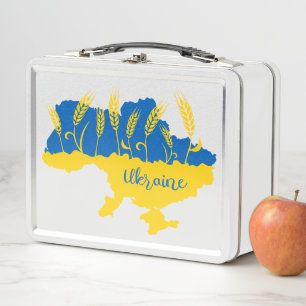 Lunch Box La typographie ukrainienne et l'oreille au blé sur