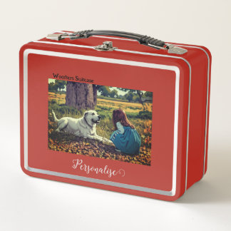 Lunch Box Labrador Dog Girl Woodland Woofland Pet Suitcase