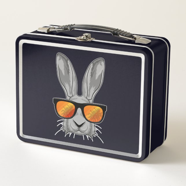 Lunch Box Lapin avec lunettes de soleil (Devant)