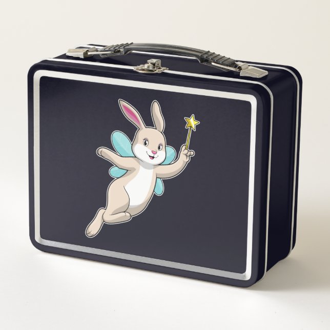 Lunch Box Lapin en fée avec baguette magique (Devant)