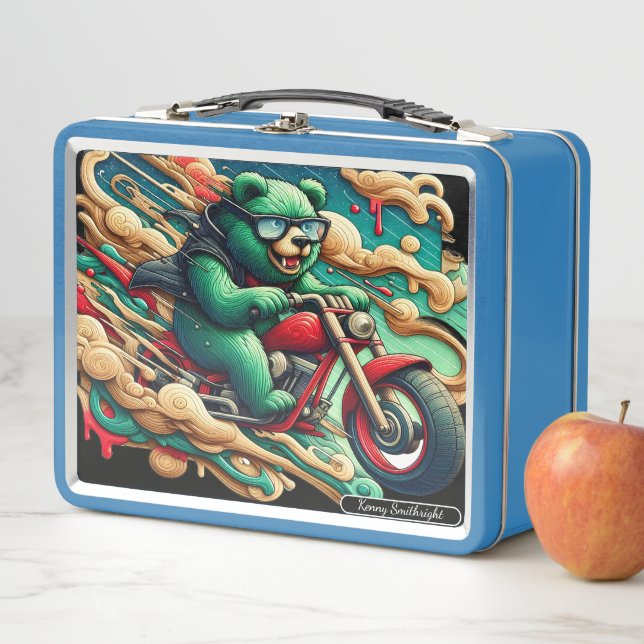Lunch Box L'aventure de la moto sauvage de l'ours (En situation)