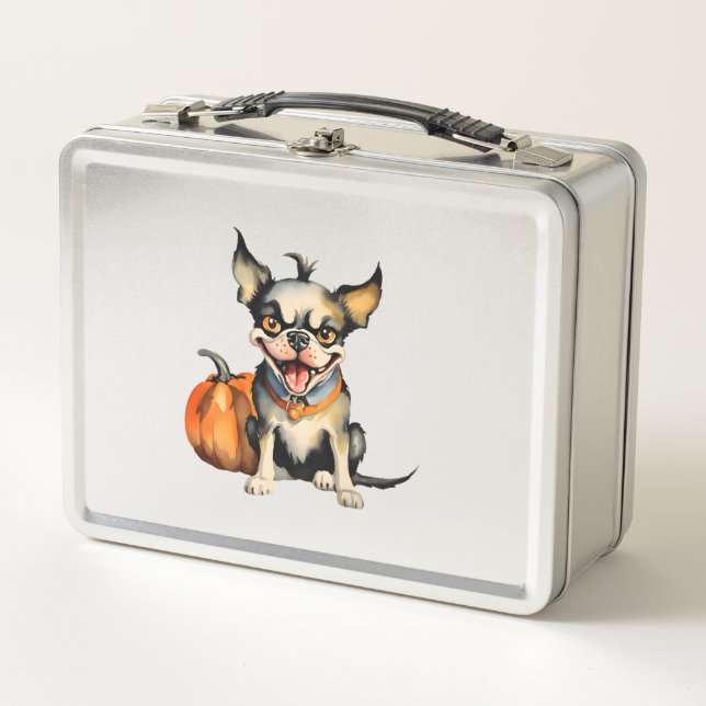 Lunch Box Le chien d'Halloween effrayant protège sa prime de (Devant)