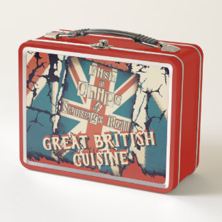 Lunch Box Le grand poisson britannique vintage drôle N