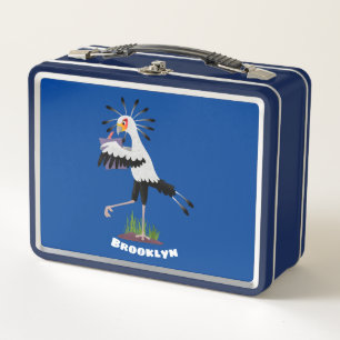 Lunch Box Le mignon secrétaire oiseau écrire des notes dessi