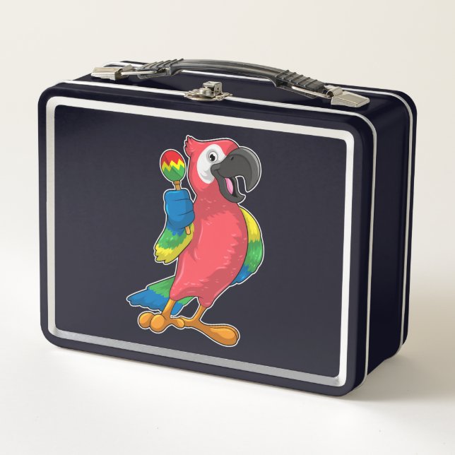 Lunch Box Le perroquet à la musique avec Maracas (Devant)