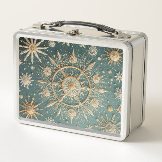 Lunch Box L'Embrace d'or d'hiver : une Serenade de flocon de