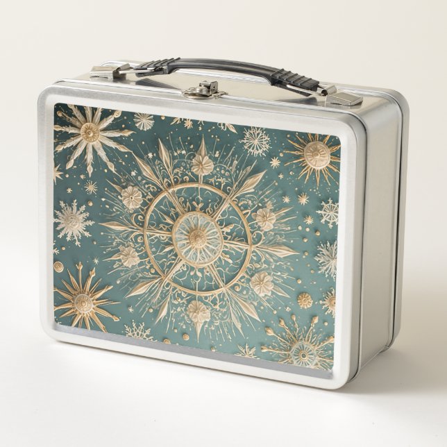 Lunch Box L'Embrace d'or d'hiver : une Serenade de flocon de (Devant)