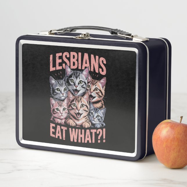 Lunch Box Les lesbiennes mangent ce chat drôle Lesbienne LGB (En situation)