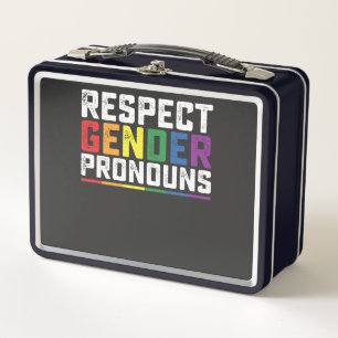 Lunch Box LGBT Respecter les pronoms de genre Gay Lesbienne 