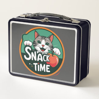 Lunch Box L'heure du goûter du chat – Un mignon chat de dess