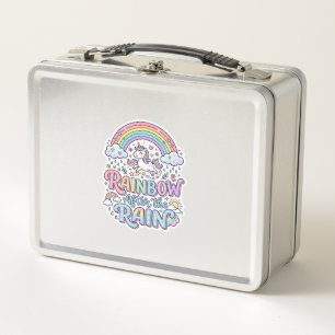 Lunch Box Licorne Arc-en-ciel après la pluie Premium Vector