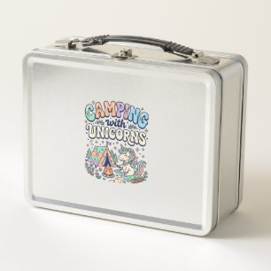 Lunch Box Licorne Camping avec Licorne Kawaii Autocollant et