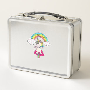 Lunch Box Licorne de super-héros vole au T-Shirt T-Shirt arc