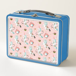 Lunch Box Licornes dans le motif de l'espace