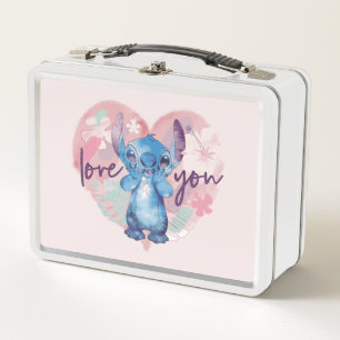 Lunch Box Lilo & Stitch   Stitch Watercolor Valentine Heart