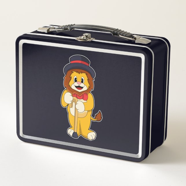 Lunch Box Lion en Gentilhomme avec Chapeau (Devant)