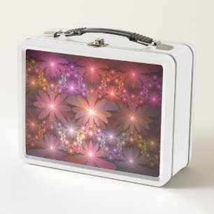 Lunch Box Lit De Fleurs Coloré brillant Abstrait Fractage Ar