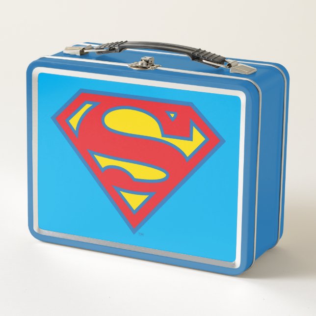 Lunch Box Logo classique Supergirl avec fond bleu (Devant)