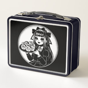 Lunch Box Lolita gothique mignonne avec Sushi japonais Kawai