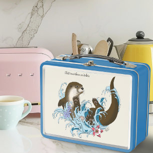Lunch Box Loutre de rivière fantaisiste bleue ludique éclabo