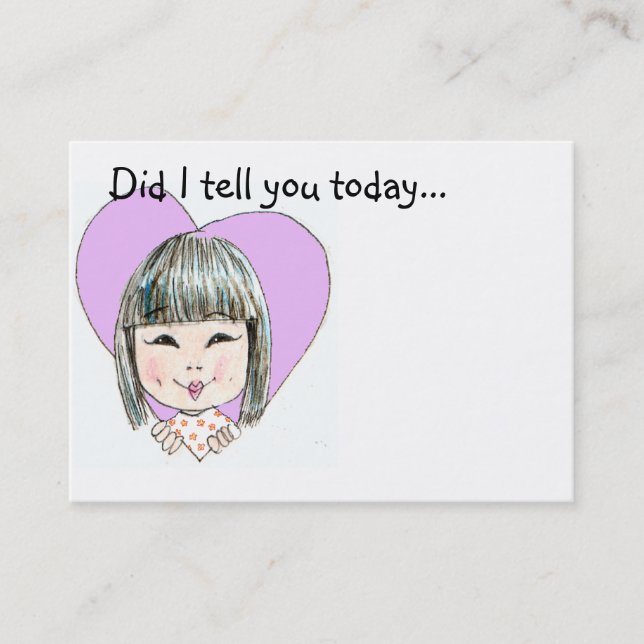 Lunch Box Love Note - Customized Business Card (Front)