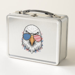 Lunch Box Lunettes de soleil aigle patriotique Vintage Vecto
