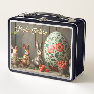 Lunch Box Magie du Printemps avec Fleurs et Joie du Lapin