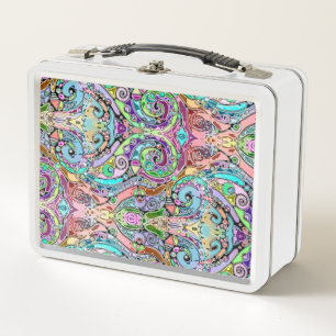 Lunch Box Main Et Numériquement Peint Motif Art 10