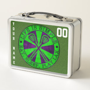 Lunch Box Mange Sommeil Jouer Lacrosse LAX Boîte à lunch