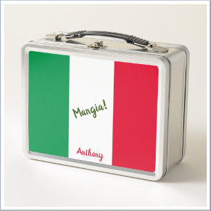 Lunch Box Mangez Drapeau Italien Rouge Blanc et Vert