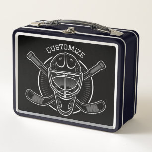 Lunch Box Masque de gardien noir et blanc
