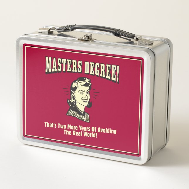 Lunch Box Masters Degree : Eviter le monde réel (Devant)
