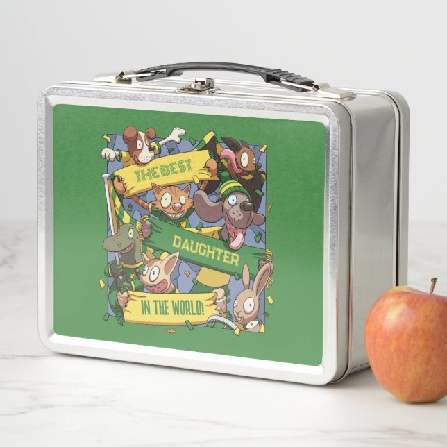 Lunch Box Meilleure fille Drôle Animaux Ventilateurs de spor (En situation)
