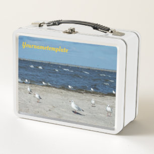 Lunch Box mer, eau, mouette, oiseau, voyage, bleu, ciel,