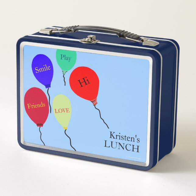 Lunch Box Messages d'enfants en ballon coloré (Devant)