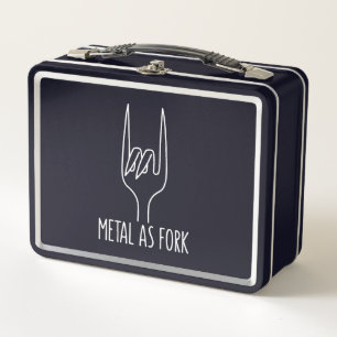 Lunch Box Métal comme Fork Drôle Rock sur la conception de c
