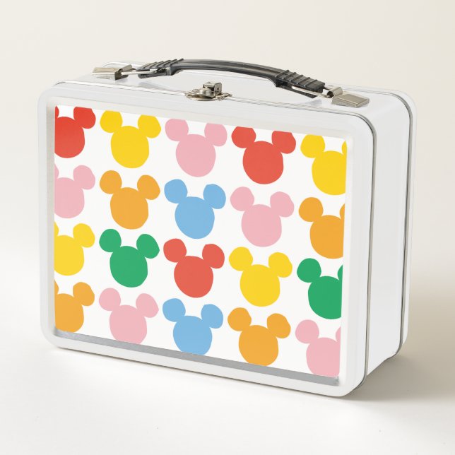 Lunch Box Mickey Mouse | Logo Coloré Répétant (Devant)