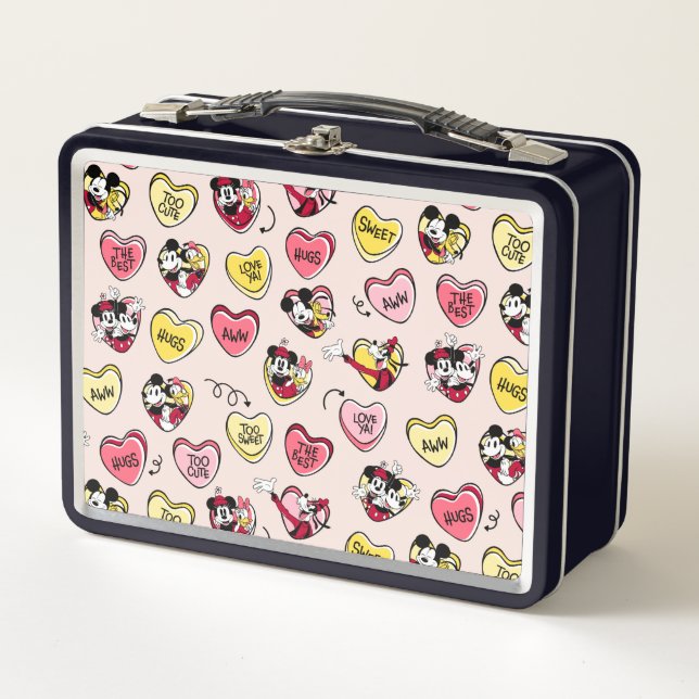 Lunch Box Mickey Souris & Amis | Valentine Heart Candy (Devant)