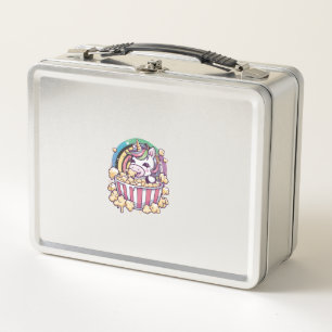 Lunch Box Mignon licorne kawaii au maïs Long Sleeve T-Shi