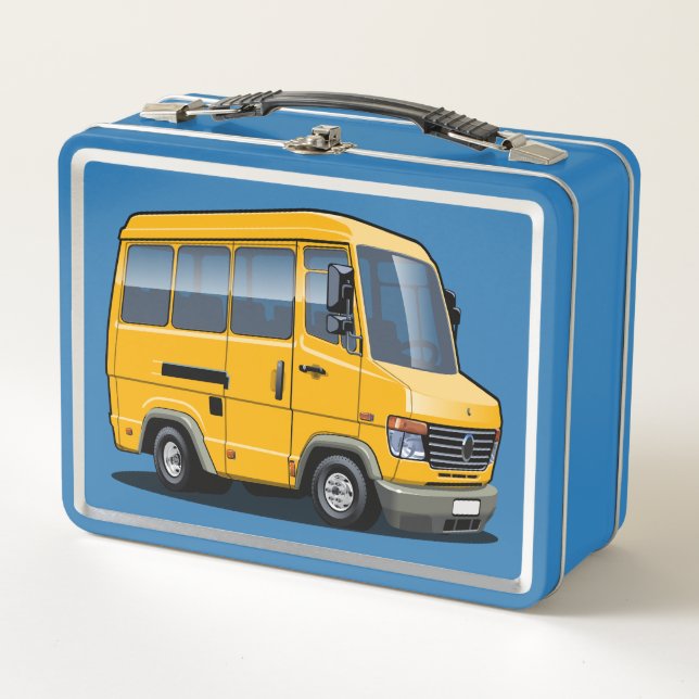 Lunch Box Mini bus caricature (Devant)