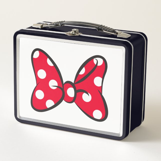 Lunch Box Minnie branchée | Bow Pot Rouge - Personnalisé (Devant)