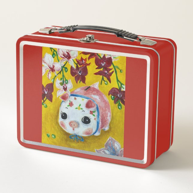 Lunch Box Mon Piggy Bank-pigp reggaepaining-Lunchbox en méta (Devant)