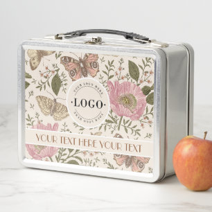 Lunch Box Monogramme floral botanique de fleurs sauvages à l