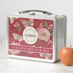 Lunch Box Monogramme floral botanique de fleurs sauvages à l