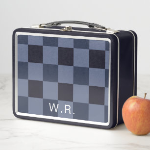 Lunch Box Monogramme Moderne Cottagecore En vichy Vérifier P